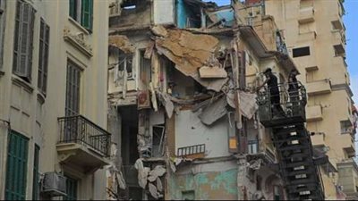 انهيار أجزاء من عقار في الإسكندرية