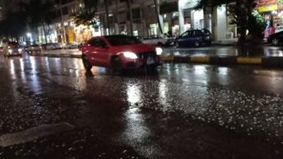 هطول أمطار غزيرة ورياح شديدة على محافظة الإسكندرية