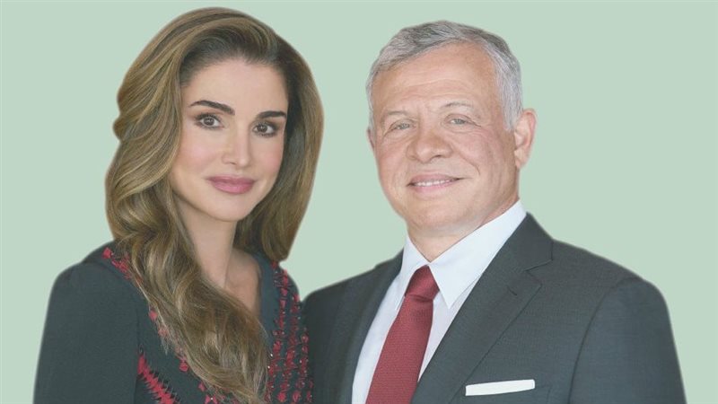 العاهل الأردني وقرينته