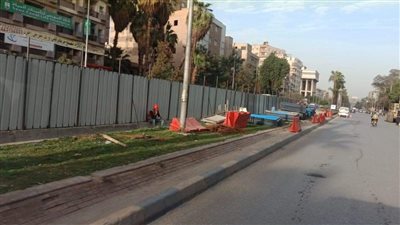 غلق جزئي لميدان الجيزة وتسليم مواقع محطات مترو محطة مدكور بالعمرانية | صور