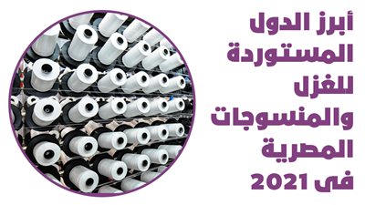 أبرز الدول المستوردة للغزل والمنسوجات المصرية فى 2021|إنفوجراف