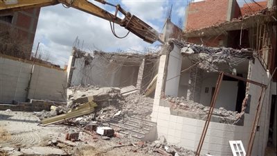 إزالات فورية لحالات تعدٍ رصدتها وحدة المتغيرات المكانية بالمنوفية