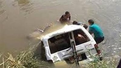 مصرع 5 شباب سقطت بهم سيارة في ترعة أثناء عودتهم من حفل زفاف بالدقهلية 