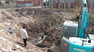 الانتهاء من أعمال إصلاح كسر بخط ٣٠٠ المؤدى لمنطقة المحطة السلام بالتل الكبير