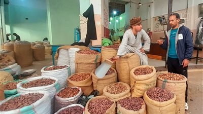 بث مباشر.. البلح بـ 100 جنيه والزبيب بـ40.. أسعار ياميش رمضان في الغربية