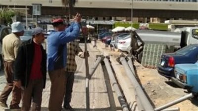 توصيل المياه والصرف وتركيب كاميرات مراقبة بسوق السمك في جنوب الجيزة | صور