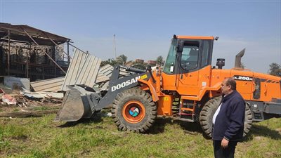 إزالة 32 حالة تعد على أراض زراعية في إهناسيا ببني سويف