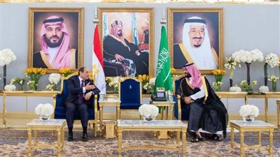  الرئيس السيسي يلتقي ولي عهد السعودية بالرياض