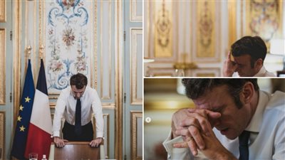 الإحباط يظهر على وجه ماكرون بعد مكالمة هاتفية مع بوتين|صور