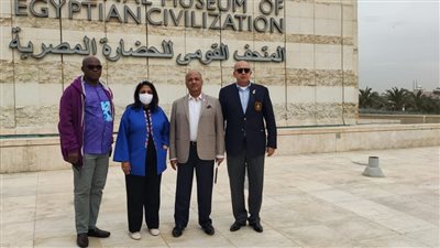 متحف الحضارة يستقبل وزير الخدمة بجنوب السودان ورئيس الروتاري الدولي