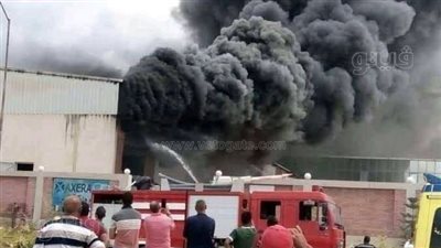 تفاصيل حريق مصنع الصباغة بالشرقية.. 8 حالات اختناق والخسائر المبدئية 15 مليون جنيه 