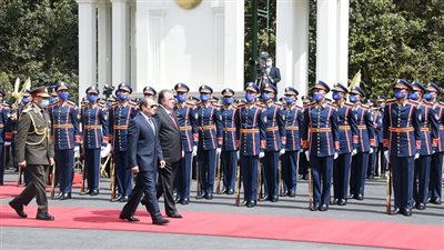 9 صور ترصد استقبال السيسي لرئيس طاجيكستان بقصر الاتحادية