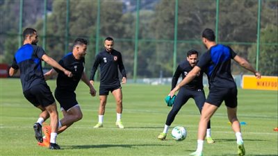 تدريبات خططية متنوعة في مران الأهلي بجوهانسبرج