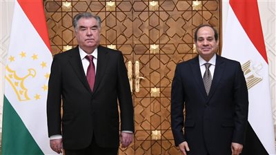 السيسي: أهمية العمل مع طاجيكستان على تفعيل أطر التعاون.. تعزيز التنسيق في المجال الأمني وتبادل المعلومات في مكافحة الإرهاب.. بحثنا مجالات تطوير الري والتعدين والزراعة والسياحة والصحة والتصنيع الدوائي