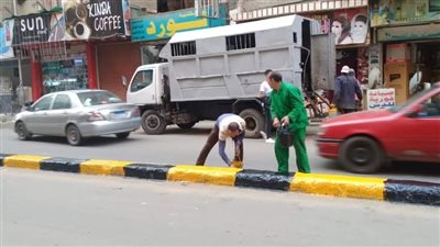 رفع 7945 طن مخلفات ودهان ارصفة شوارع 4 أحياء | صور