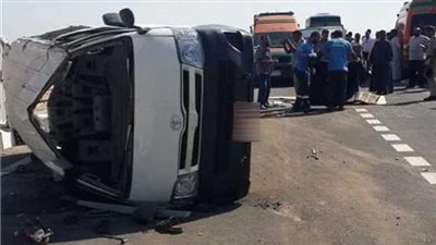 الاستعلام عن حالة المصابين في حادث انقلاب سيارة بطريق أطفيح