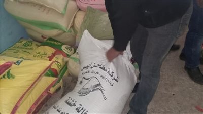 تموين شرق بالإسكندرية تضبط ردة خشنة و أعلافا مجهولة المصدر 