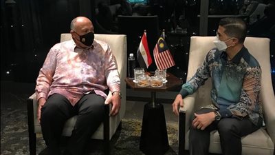 وزير التجارة والصناعة الماليزي يقيم مأدبة عشاء على شرف سامح شكري |صور