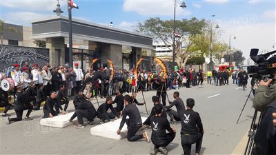 عروض رياضية لطلاب بني سويف في احتفالات العيد القومي| صور