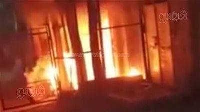 لحظة اشتعال النيران في سيدة وطفليها وجارتهم داخل مطعم بالغربية|صور