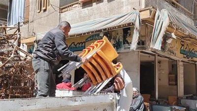 رفع 200 حالة إشغال طرق وضبط 100 شيشة بمقاهي ومحال الطالبية | صور