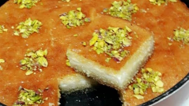 البسبوسه بالقشطة
