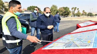 السيسي يتفقد منطقة مصر القديمة والقاهرة التاريخية