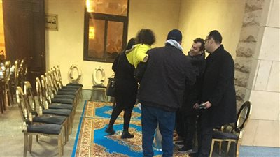 محمد محيي أول الحضور في عزاء والد الملحن خالد عز 