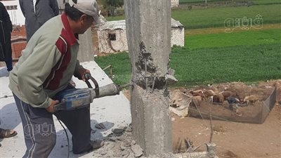 استمرار إزالة التعديات في كفر الزيات والسنطة بالغربية 