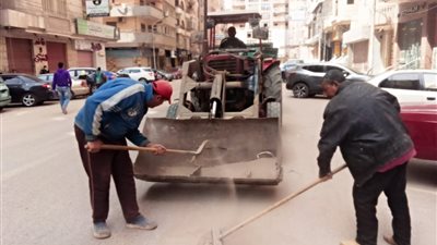رفع 288 طن قمامة وأتربة من شوارع وميادين المنصورة|صور 