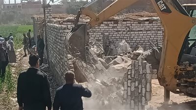 حملة لإزالة التعديات على أراضي الطود في الأقصر 