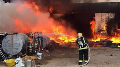 انتداب المعمل الجنائى فى حريق داخل قاعة أفراح شهيرة بأبو النمرس 