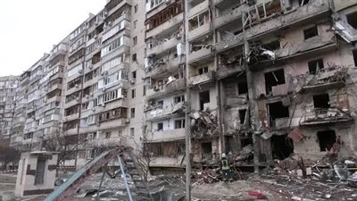 شاهد.. الدمار في مباني العاصمة الأوكرانية | فيديو