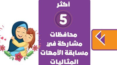  أكثر 5 محافظات مشاركة في مسابقة الأمهات المثاليات | انفوجراف