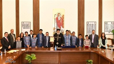  البابا تواضروس يستقبل عدد الطلبة المخترعين