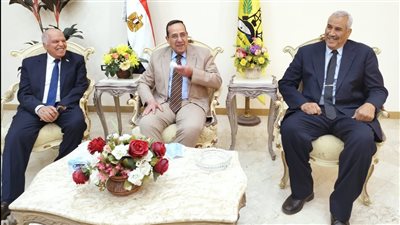 محافظ شمال سيناء يلتقي نقيب المعلمين | صور