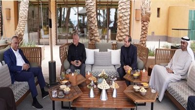 السيسي يحضر لقاء أخويا مع ملك الأردن وولي عهد أبو ظبي ورئيس الوزراء العراقي بالعقبة