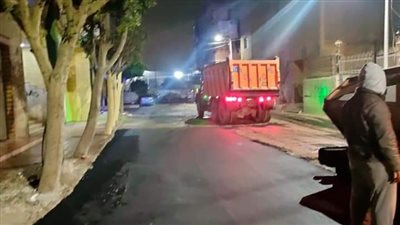 رصف وتطوير منطقة الأحلام بمنشأة القناطر | صور 