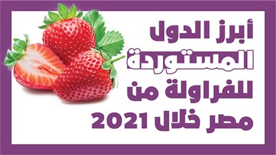 أبرز الدول المستوردة للفراولة من مصر خلال 2021| انفوجراف 