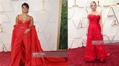 كيرستين دانست وأريانا ديبوز تتألقان بالأحمر في حفل الأوسكار