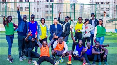 إدارة الوافدين بجامعة حلوان تنظم يوما رياضيا للطلاب