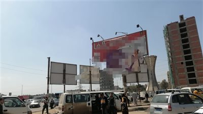  حملات مكثفة لازالة الإعلانات العشوائية بالشوارع والميادين في الدقهلية | صور 