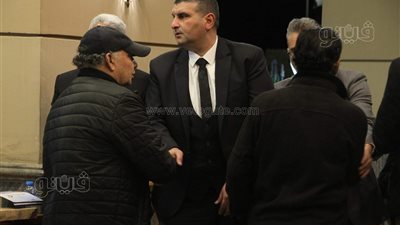 أحمد فتحي ورشوان توفيق ونضال الشافعي يقدمون العزاء في أحمد حلاوة