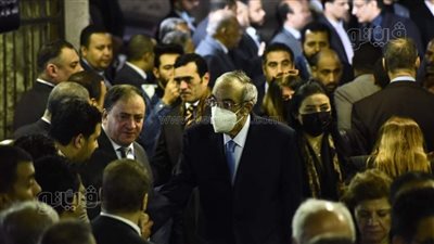 زكريا عزمي وبهاء أبو شقة ومنتصر الزيات في عزاء رجائي عطية| صور 