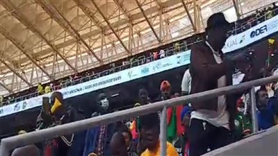 إشارات مسيئة من مشجعي السنغال للجمهور المصري بالملعب الأوليمبي | فيديو