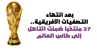 بعد انتهاء التصفيات الأفريقية.. 27 منتخبا ضمنت التأهل إلى كأس العالم | إنفوجراف