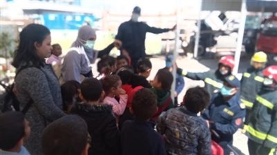 الحماية المدنية بجنوب سيناء تستقبل طلاب المدارس للتوعية بمكافحة الحرائق