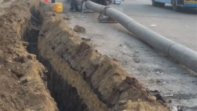 تطهير الصرف الصحي بشوارع جنوب الجيزة | صور 