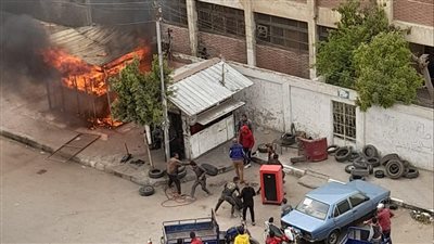 حريق يلتهم كشك بجوار مدرسة الزراعة بالإسماعيلية| صور 
