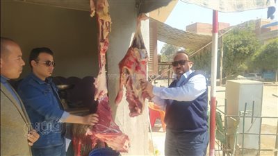 تحرير 10 محاضر لمحال جزارة وسوبر ماركت في إهناسيا ببني سويف